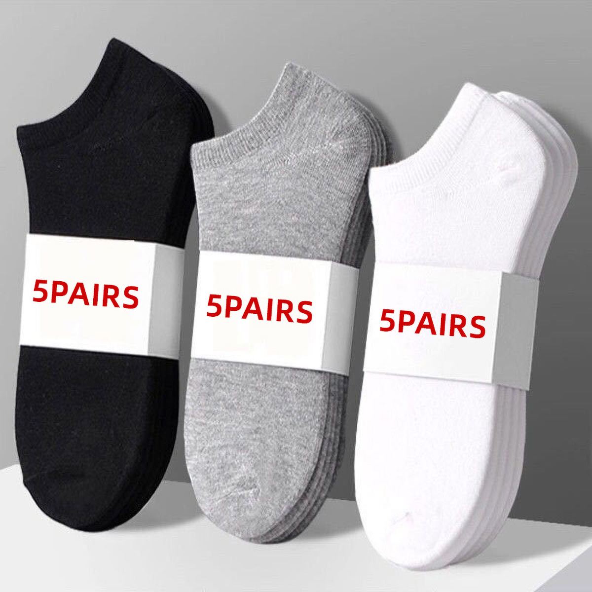 5 Pairs Unisex Casual Plain Co - No Show Sock Women incelemesi ve fiyatı