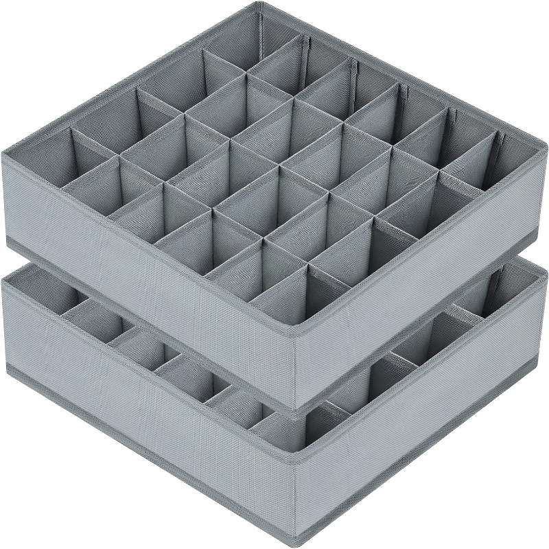 2Pcs 24-Compartment Fabric Soc - Sock Organizer Tray incelemesi ve fiyatı