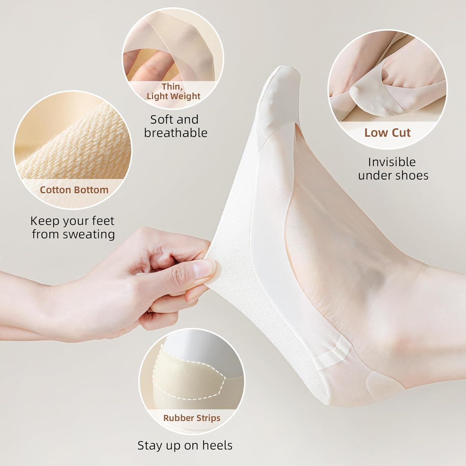 Caudblor 6 Pack Thin No Show S - Invisibility Sock Loafer incelemesi ve fiyatı
