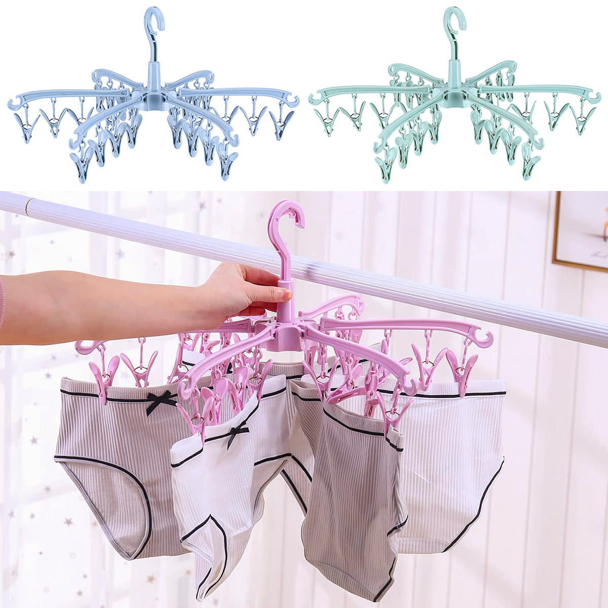 24 Clips Folding Clothes Dryer - Sock Organizer Tray incelemesi ve fiyatı
