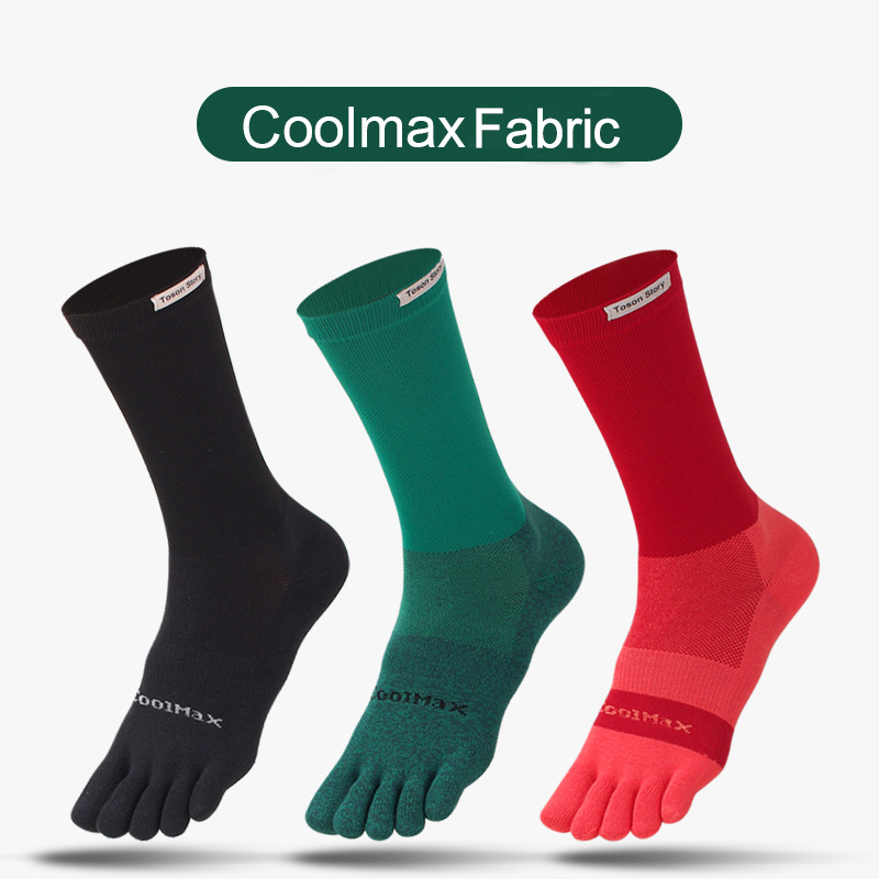 1/5 Pairs Men's High Crew Five - Toe Sock Split incelemesi ve fiyatı
