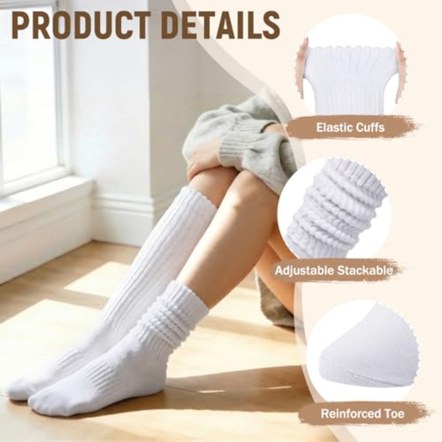 Chalier 5 Pairs Slouchy Socks  - Boot Sock Slouchy incelemesi ve fiyatı