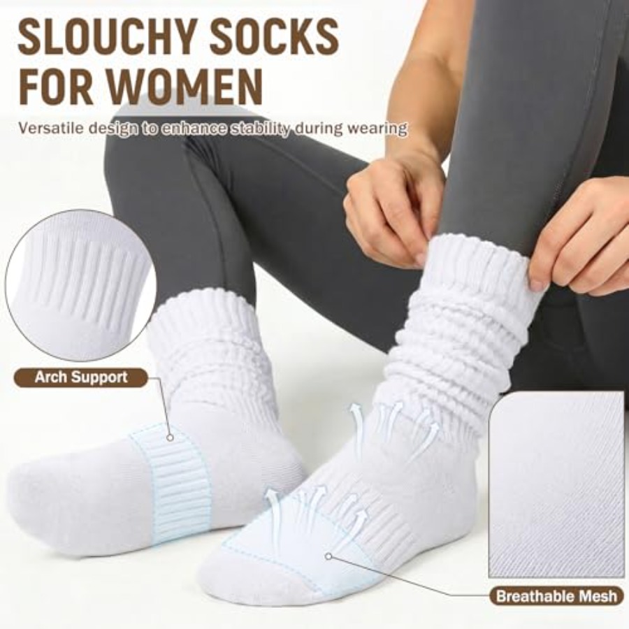 Chalier 5 Pairs Slouchy Socks  - Boot Sock Slouchy incelemesi ve fiyatı