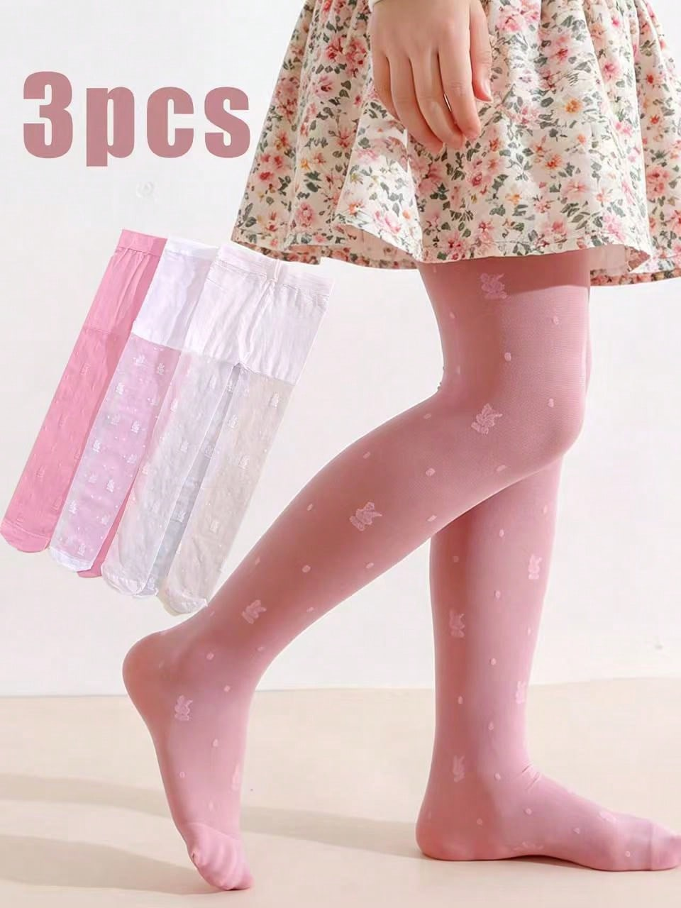3Pack Girls Rabbit Print Tight - Tights Pantyhose Sheer incelemesi ve fiyatı