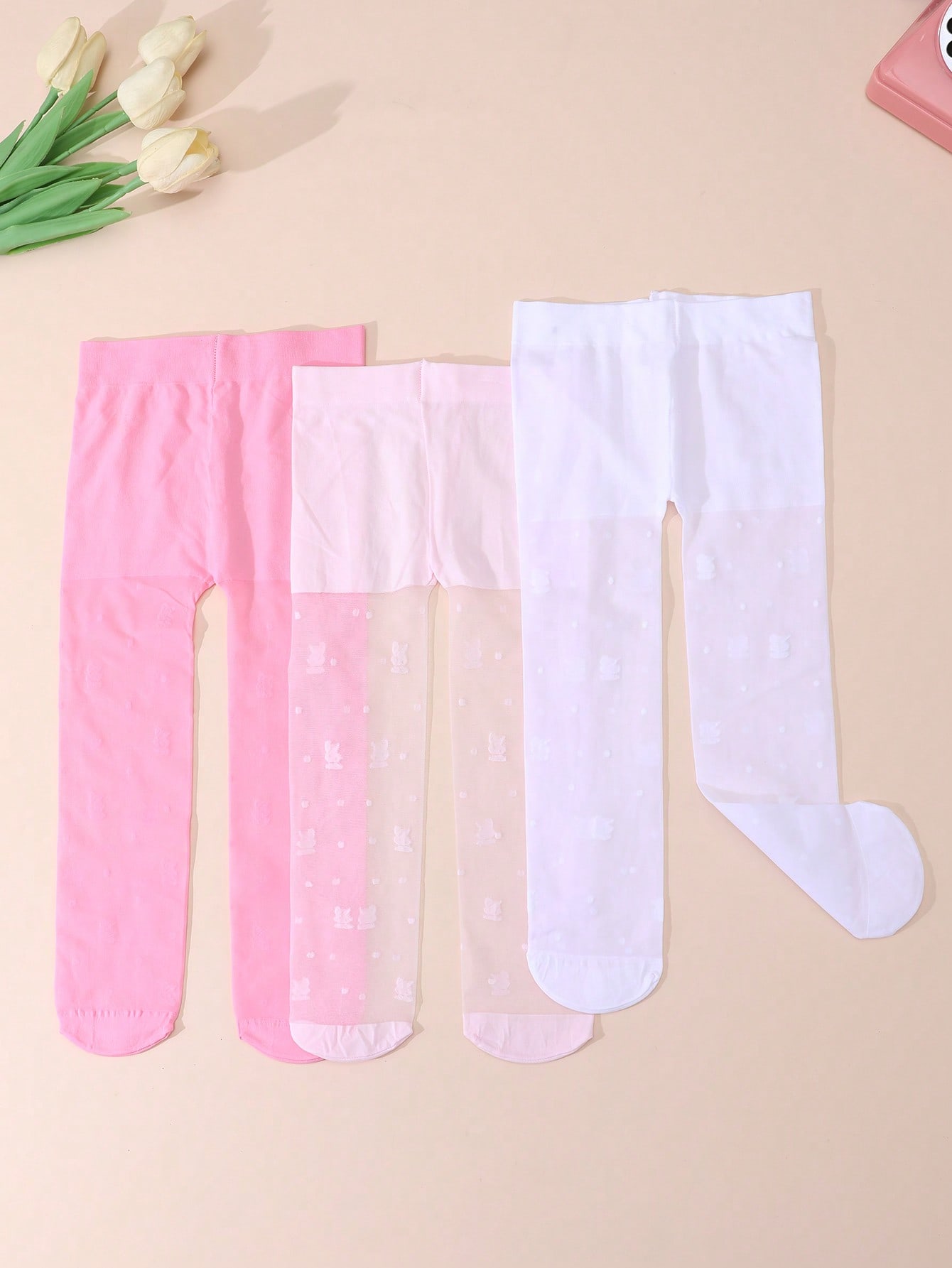 3Pack Girls Rabbit Print Tight - Tights Pantyhose Sheer incelemesi ve fiyatı