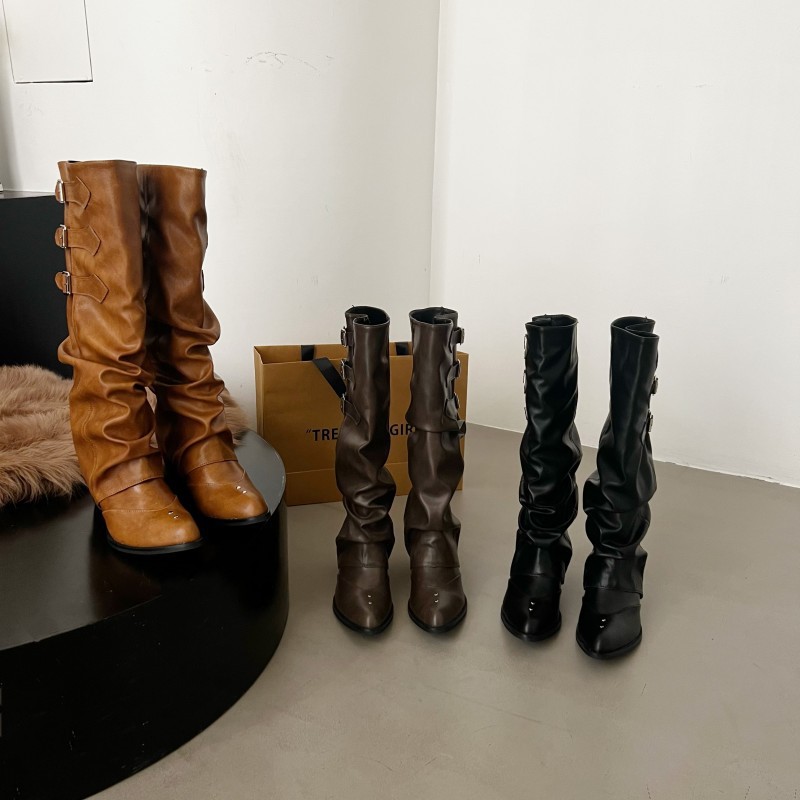 Folding pile pile long tube bo - Knee High Sock Women incelemesi ve fiyatı