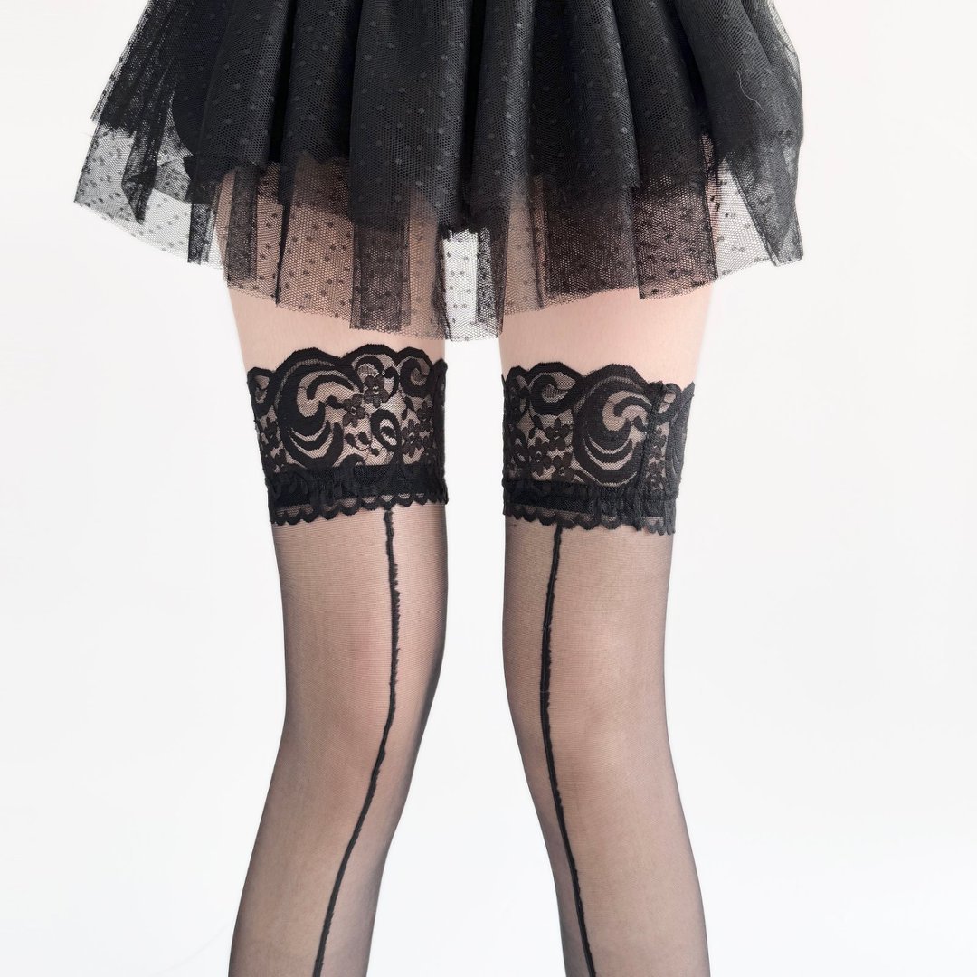 Lace Top Sheer Thigh High Stoc - Thigh High Sock Stay Up incelemesi ve fiyatı