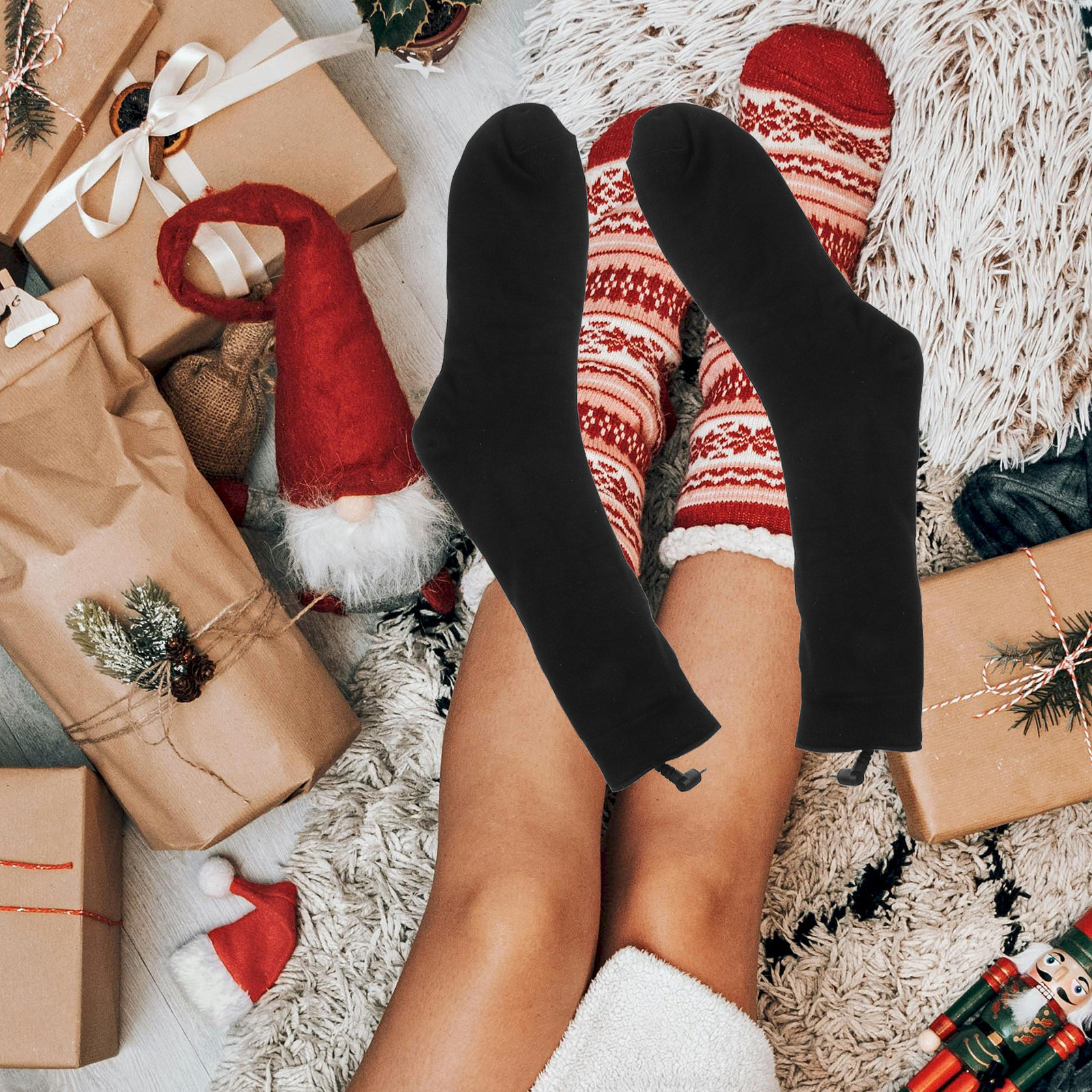 1Pair Battery Heated Socks Ele - Thermal Sock Winter incelemesi ve fiyatı
