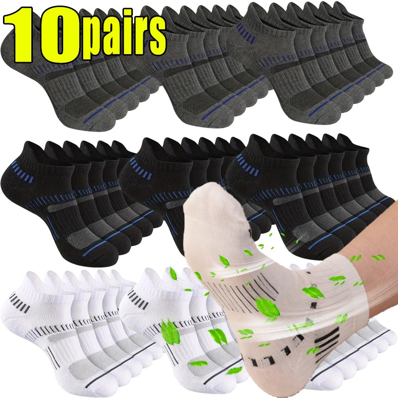 1-10pairs Breathable Mesh Men  - Ankle Sock Low Cut incelemesi ve fiyatı
