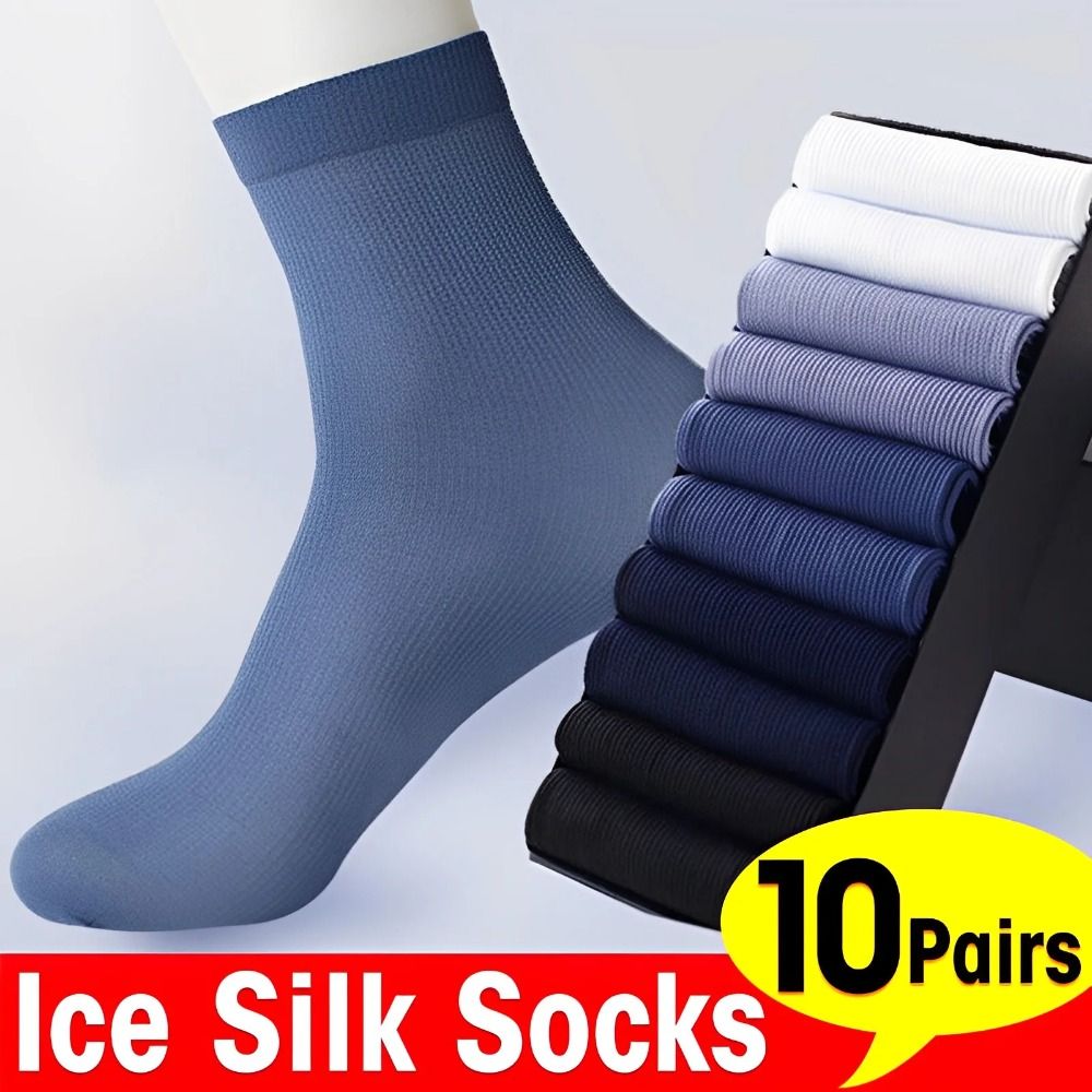 10pairs New Breathable Men Ice - Silk Sock Bamboo incelemesi ve fiyatı