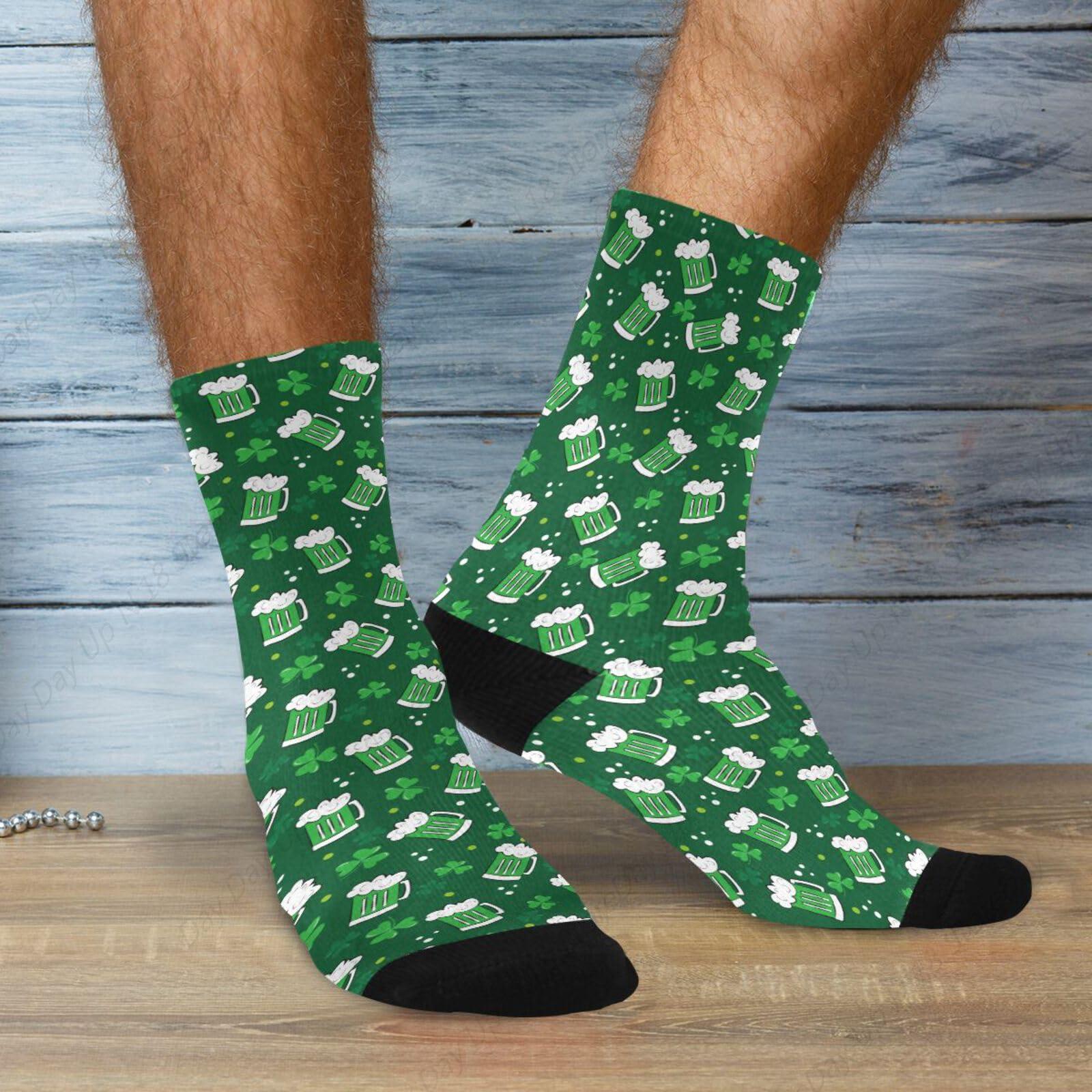 Green Clover Leaf Beer St. Pat - Cotton Crew Sock Pack incelemesi ve fiyatı