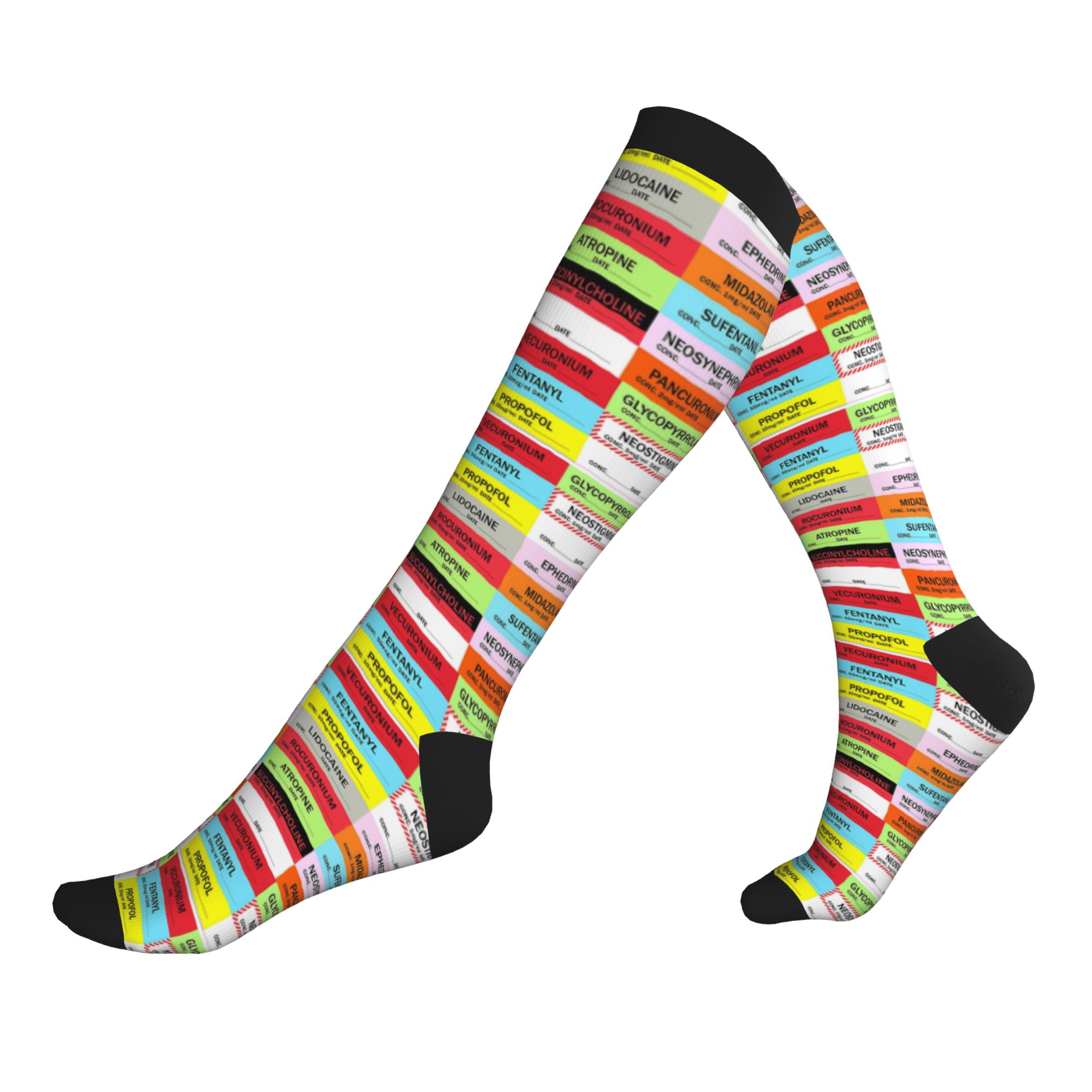 Novelty Printed Anesthesia Med - Compression Sock Medical incelemesi ve fiyatı