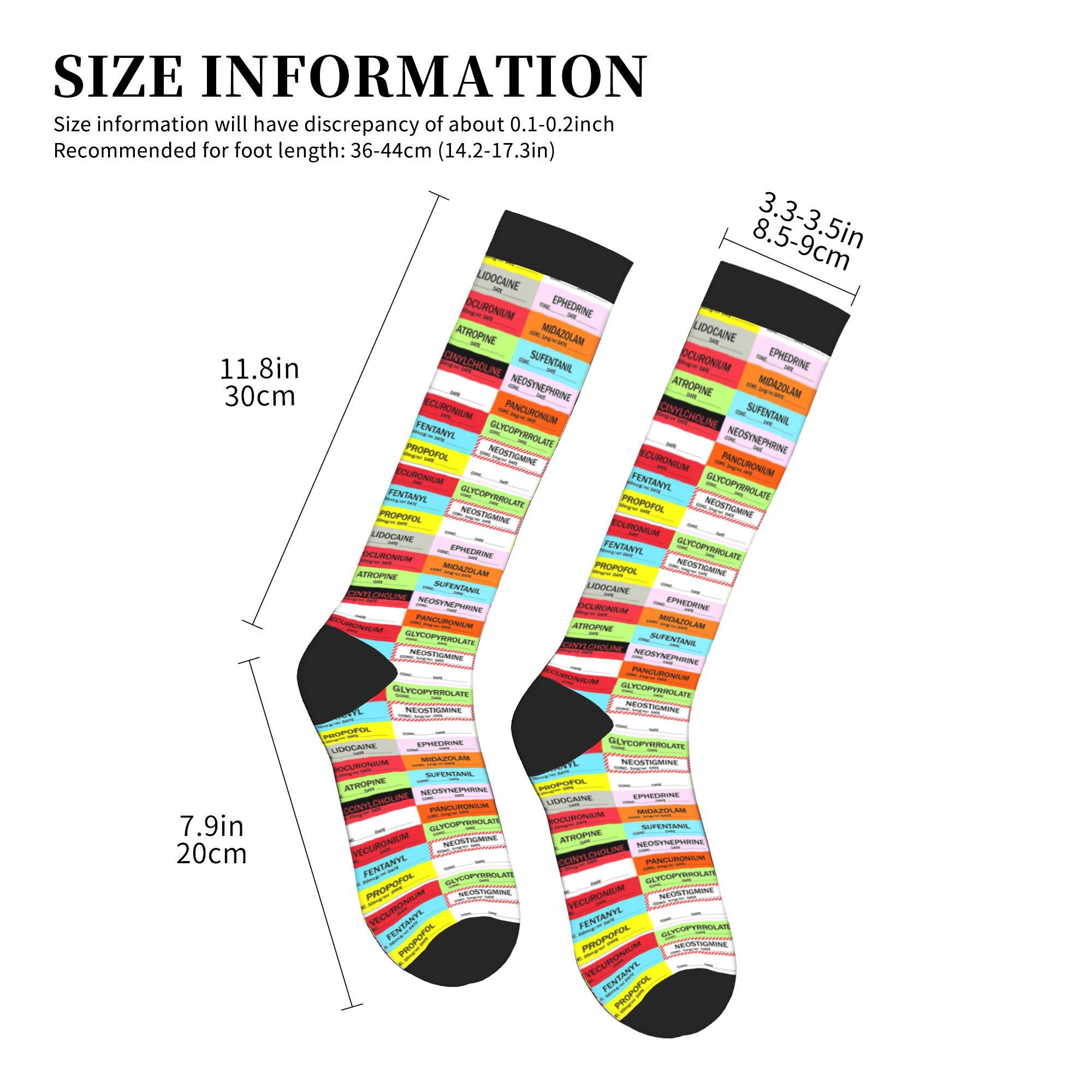 Novelty Printed Anesthesia Med - Compression Sock Medical incelemesi ve fiyatı