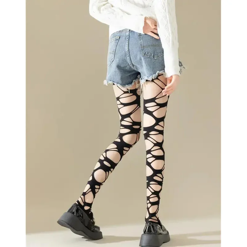 Sexy Black Ripped Fishnet Tigh - Fishnet Stocking Women incelemesi ve fiyatı