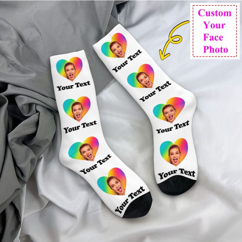 Personalized Photo Text Custom - Dress Sock Men incelemesi ve fiyatı