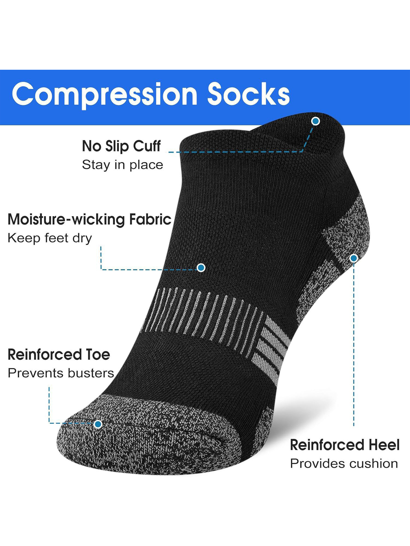 Men's Ankle Socks 6/12 Pairs B - Ankle Sock Low Cut incelemesi ve fiyatı