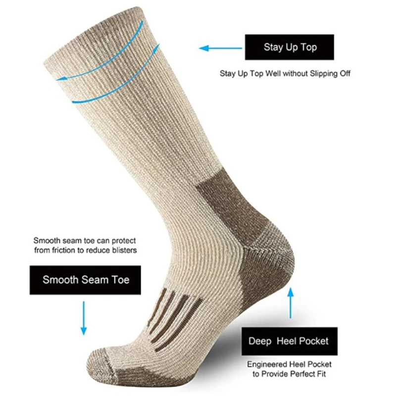 80% Wool Socks Warm Thicken Hi - Wool Hiking Sock incelemesi ve fiyatı