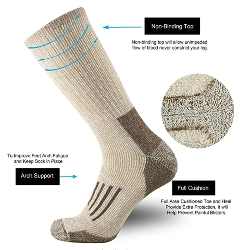 80% Wool Socks Warm Thicken Hi - Wool Hiking Sock incelemesi ve fiyatı