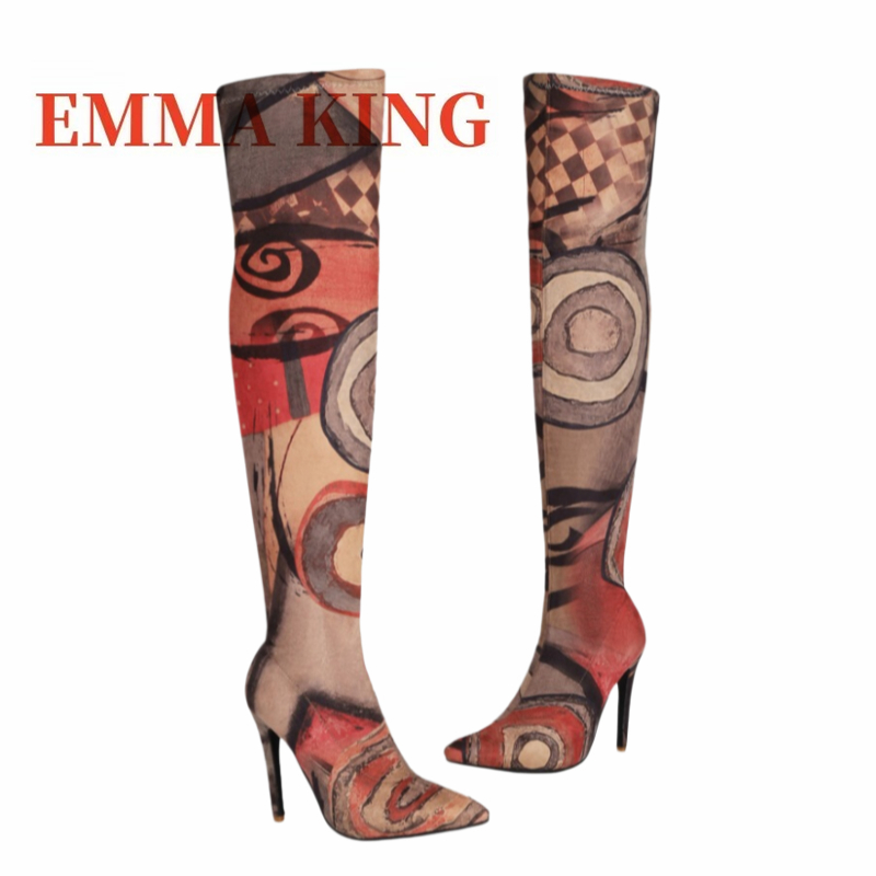 Women's Art Print Thigh High B - Knee High Sock Women incelemesi ve fiyatı