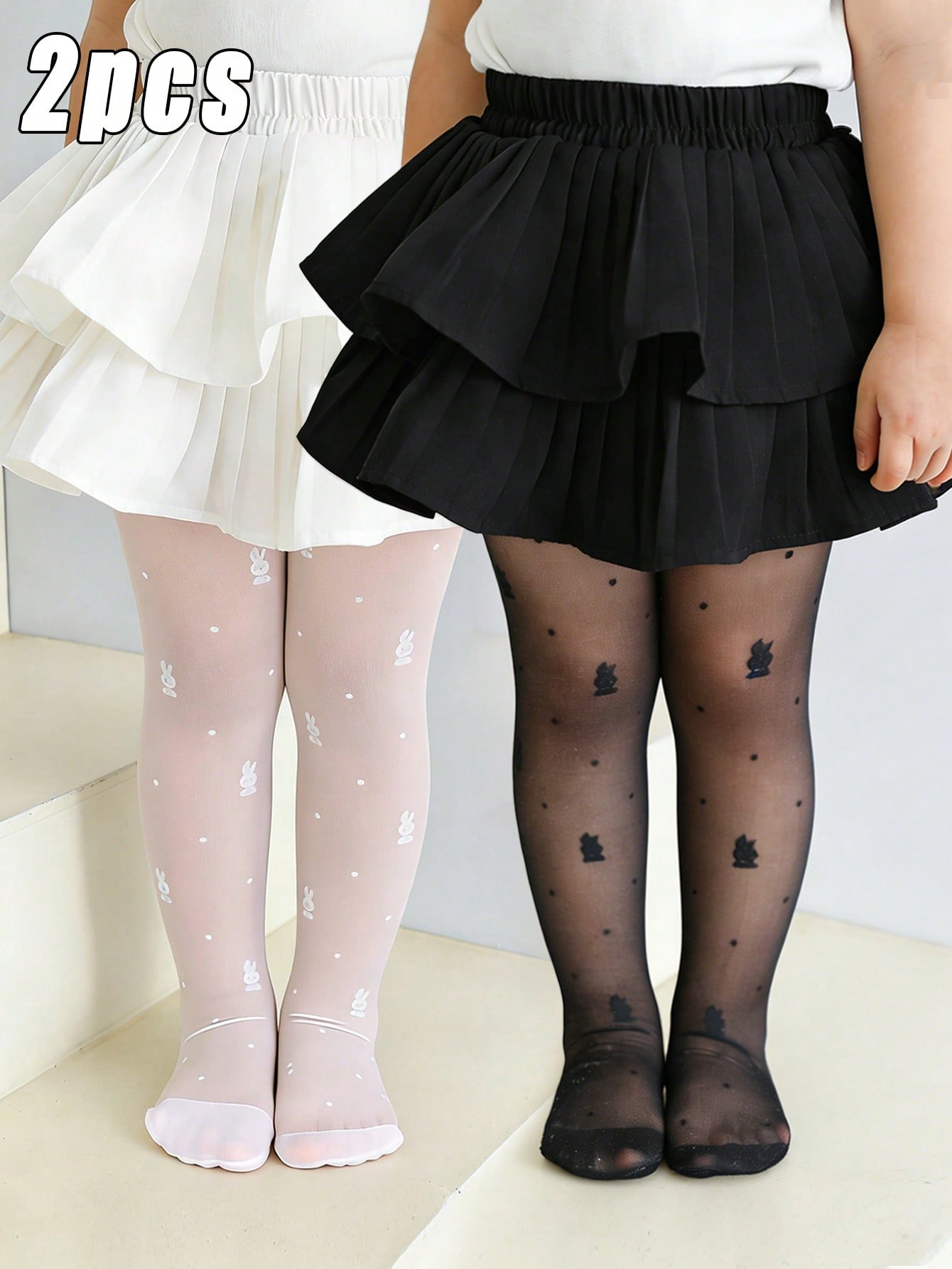 2Pack Toddler Girl Rabbit Prin - Tights Pantyhose Sheer incelemesi ve fiyatı