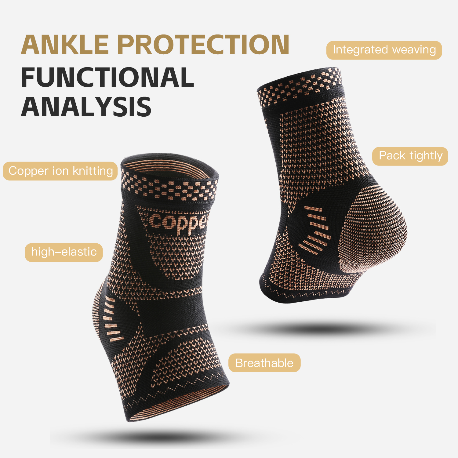 1/2 piece Copper Ankle Brace,I - Ankle Brace Sock incelemesi ve fiyatı
