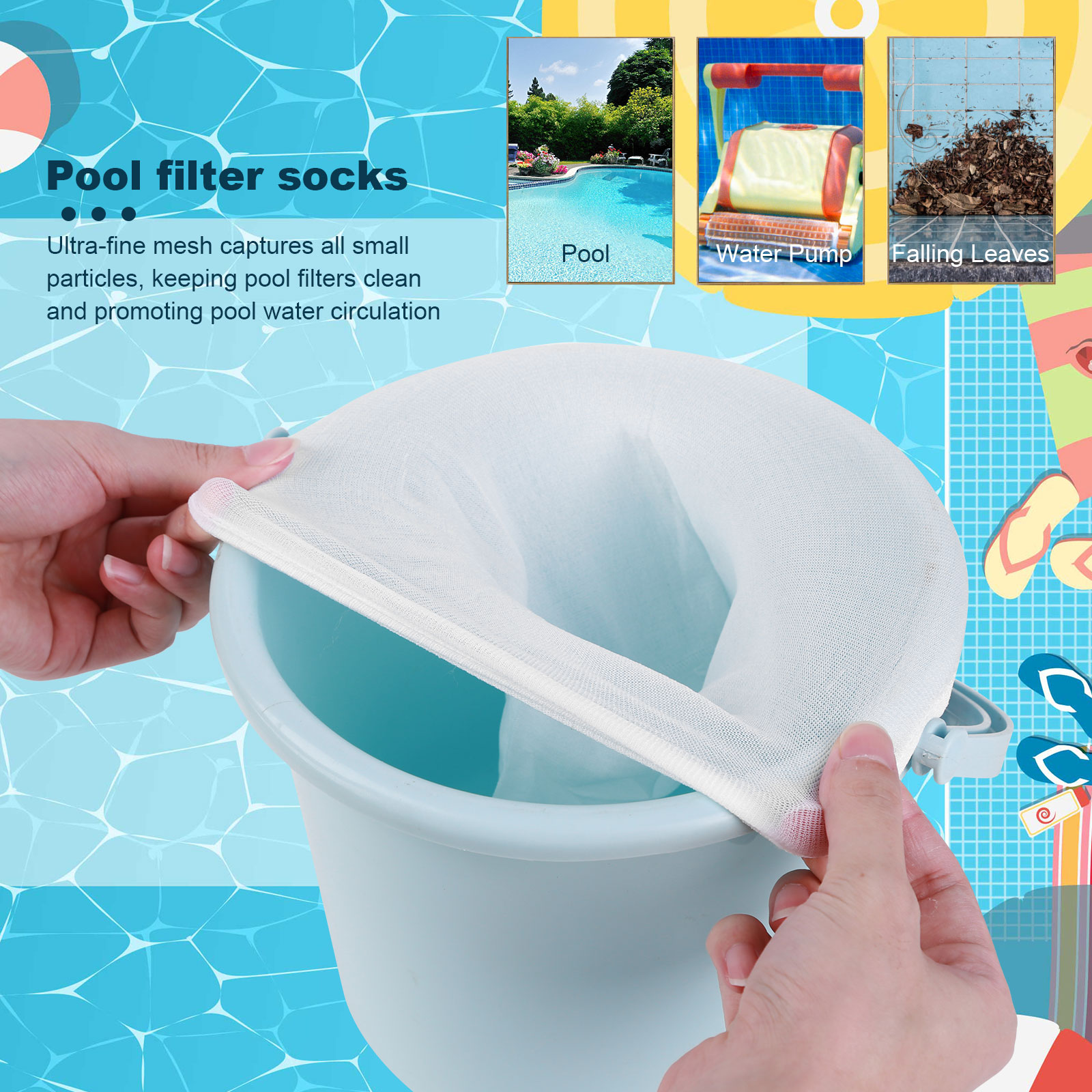 100-5PCS Pool Skimmer Socks El - Sock Organizer Tray incelemesi ve fiyatı