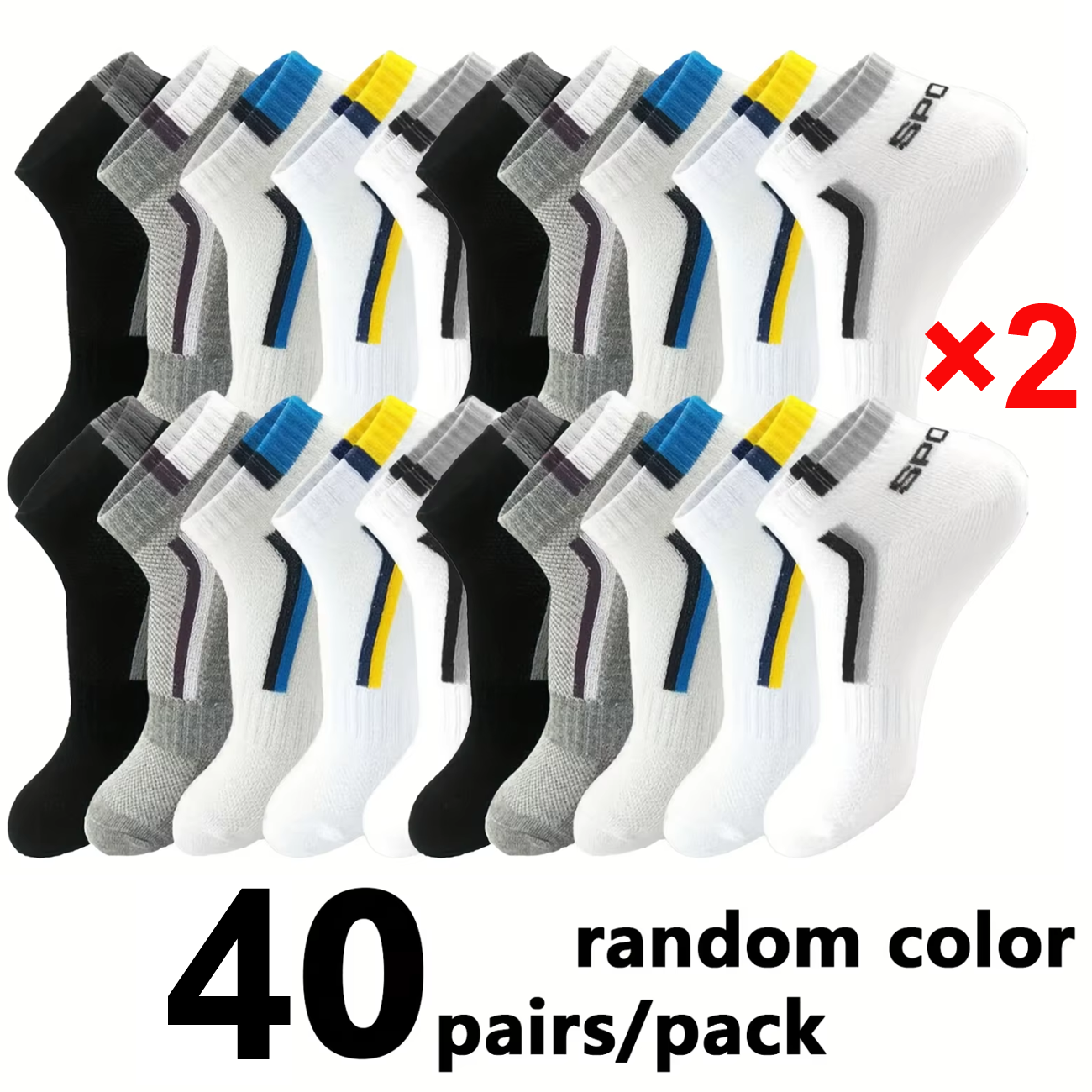 5/10/40Pair Men's Anti-Slip An - Ankle Sock Low Cut incelemesi ve fiyatı