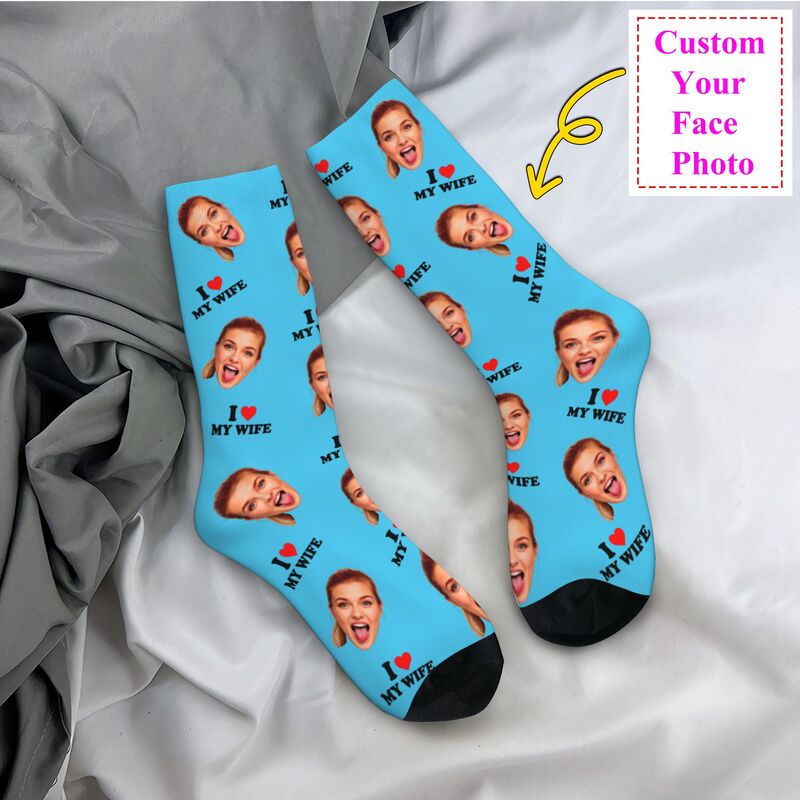 I Love My Wife Personalized Fa - Dress Sock Men incelemesi ve fiyatı