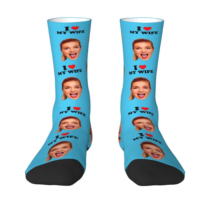 I Love My Wife Personalized Fa - Dress Sock Men incelemesi ve fiyatı