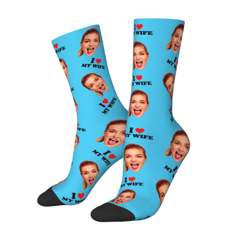 I Love My Wife Personalized Fa - Dress Sock Men incelemesi ve fiyatı