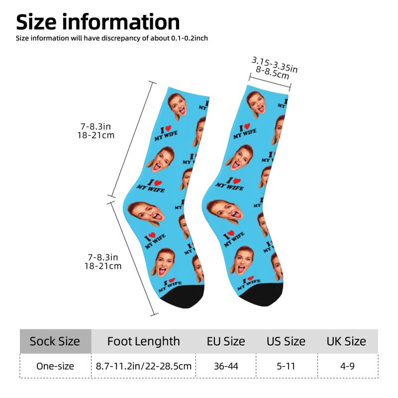 I Love My Wife Personalized Fa - Dress Sock Men incelemesi ve fiyatı