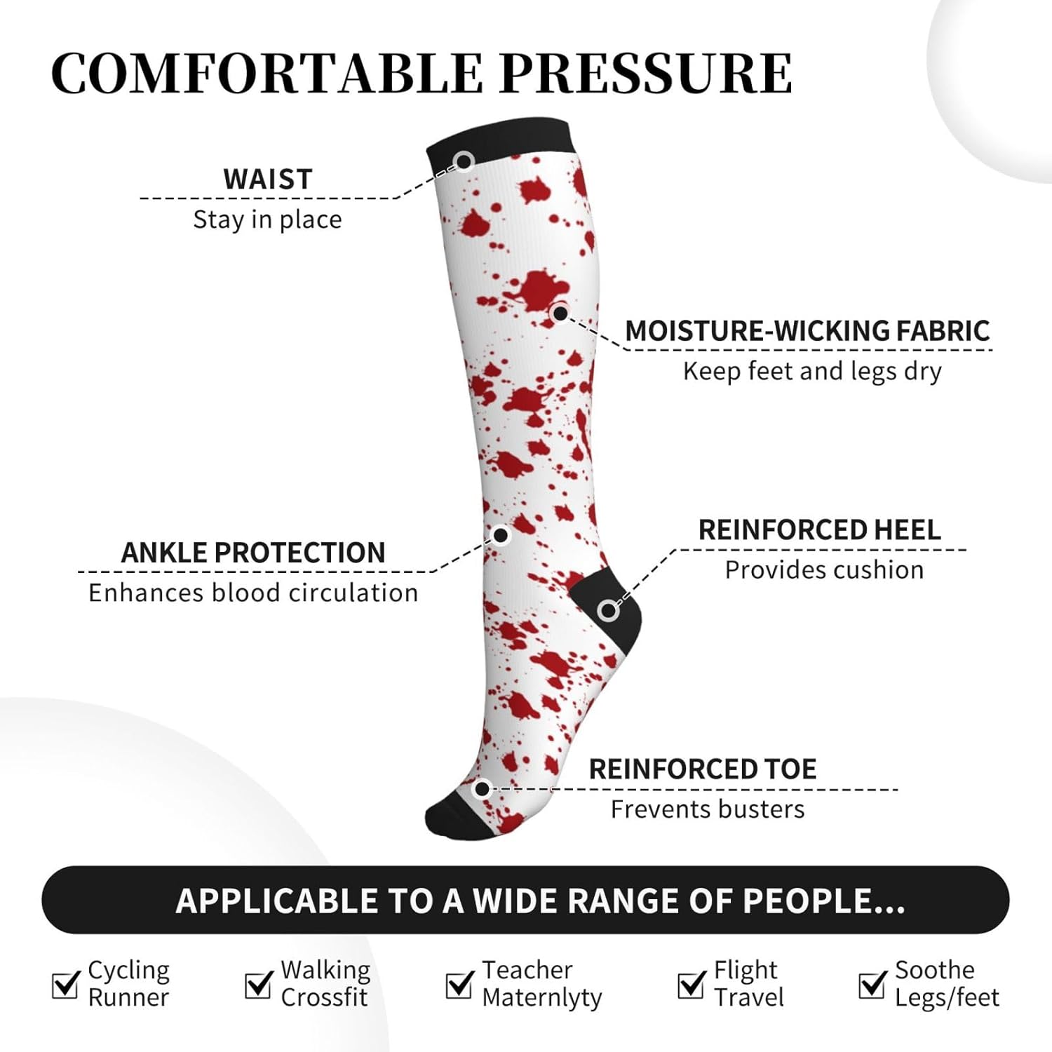 Compression Socks Calf Knee Hi - Knee High Sock Women incelemesi ve fiyatı
