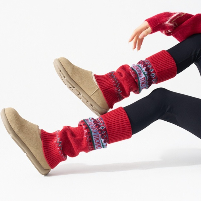 ​Fair Isle Knitted Leg Warmers - Boot Sock Slouchy incelemesi ve fiyatı
