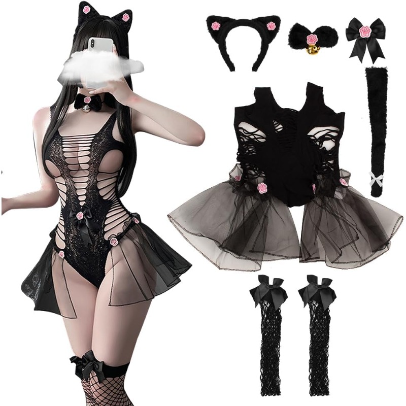 Women Sexy Lingerie Cosplay Ca - Fishnet Stocking Women incelemesi ve fiyatı