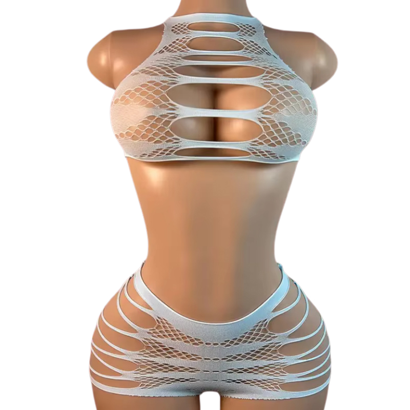 Sexy Lingerie +Panties Hollow  - Fishnet Stocking Women incelemesi ve fiyatı