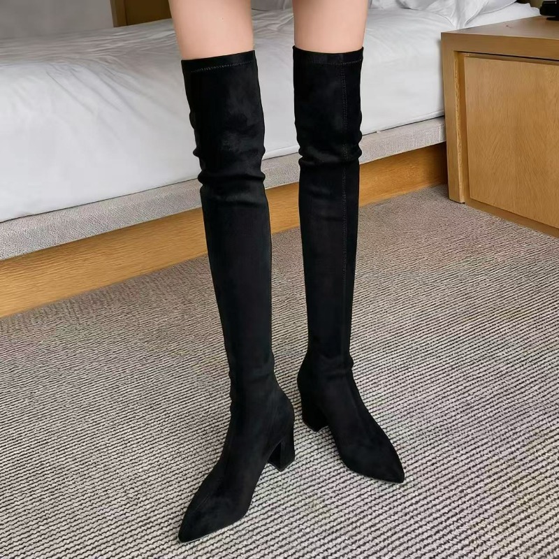 Sexy Women's Boots Pointed Toe - Knee High Sock Women incelemesi ve fiyatı