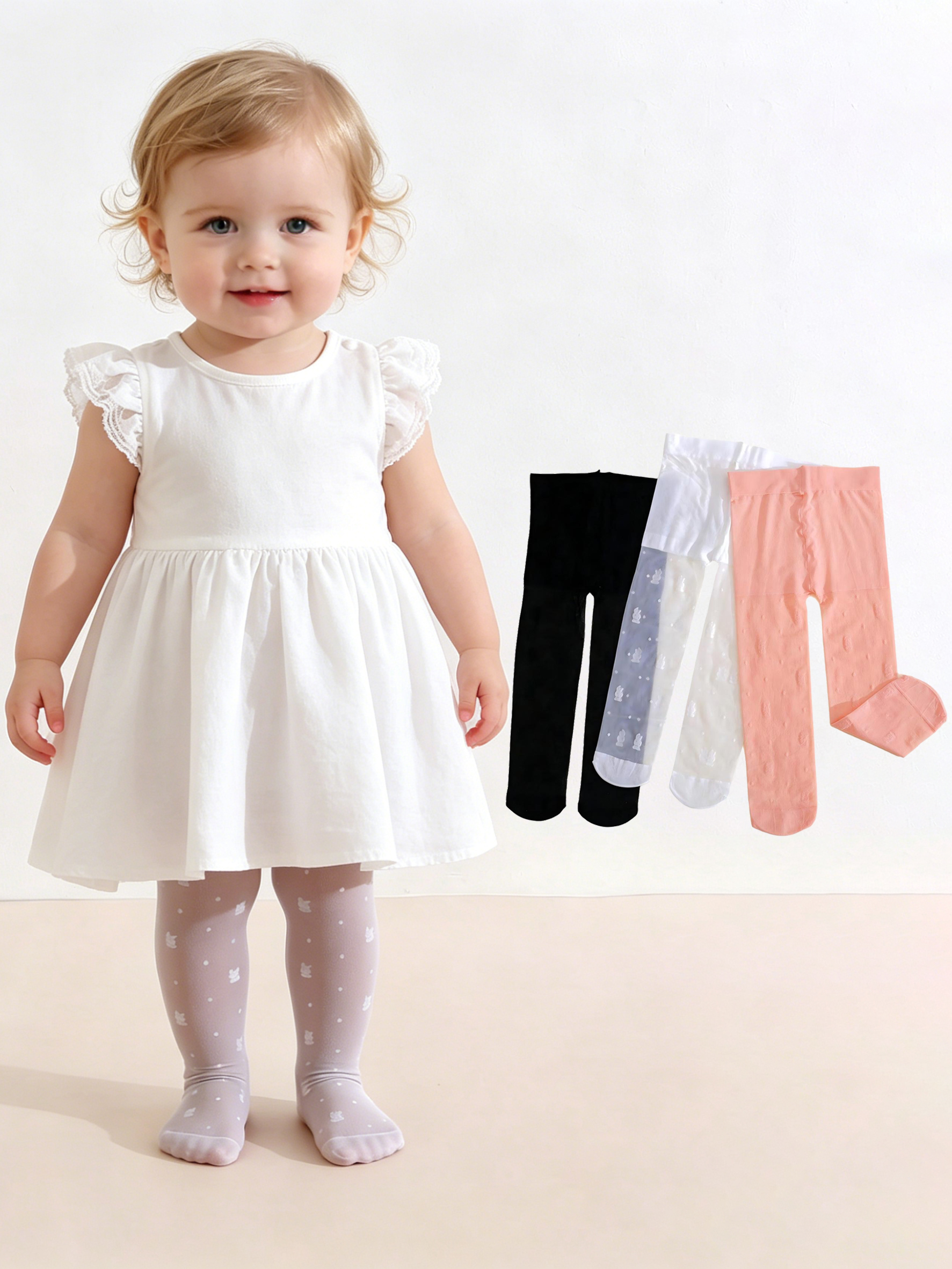 3Pack Toddler Girl Rabbit Prin - Tights Pantyhose Sheer incelemesi ve fiyatı