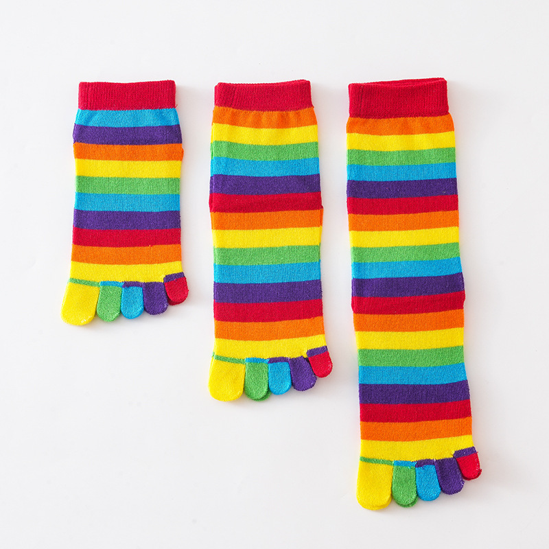 Women's Socks Rainbow Striped  - Toe Sock Split incelemesi ve fiyatı