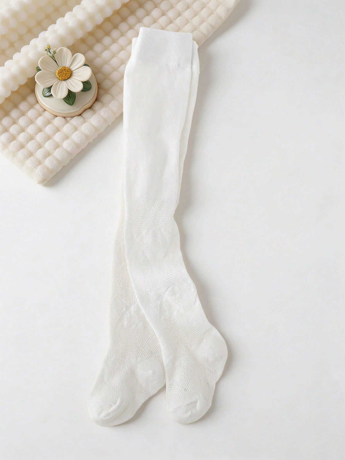3/1 Pcs Girls White Bow Print  - Tights Pantyhose Sheer incelemesi ve fiyatı