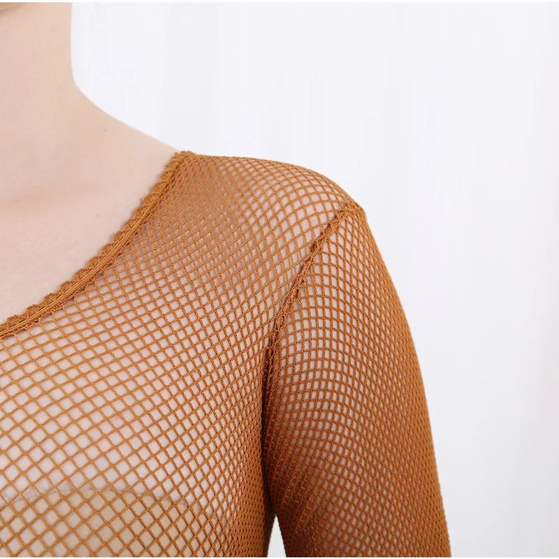 Latin Dance Full Body Jumpsuit - Fishnet Stocking Women incelemesi ve fiyatı