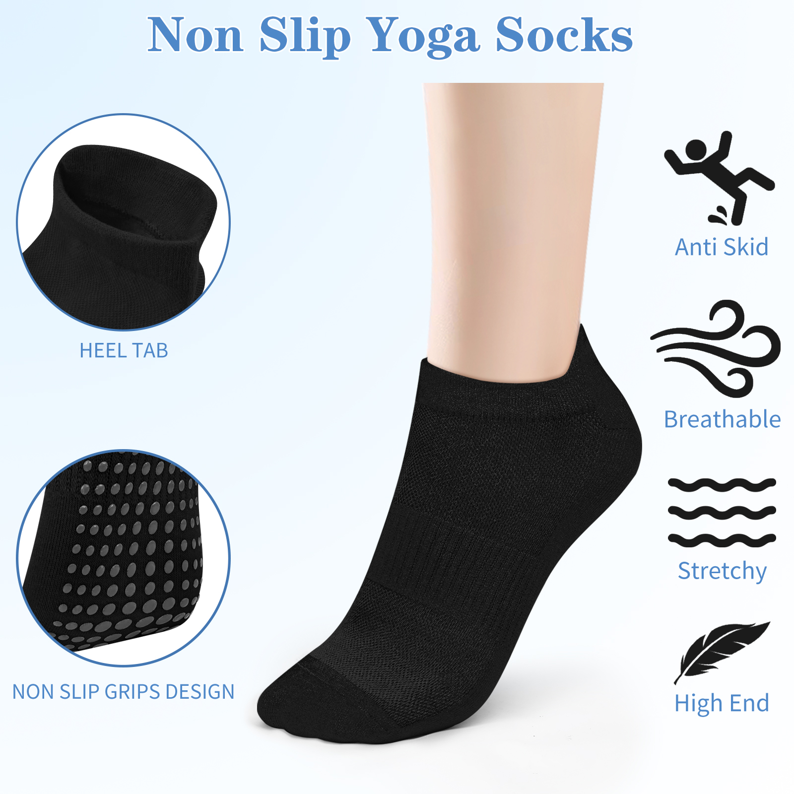 3 Pairs Yoga Socks Women Cotto - Grip Sock Yoga incelemesi ve fiyatı