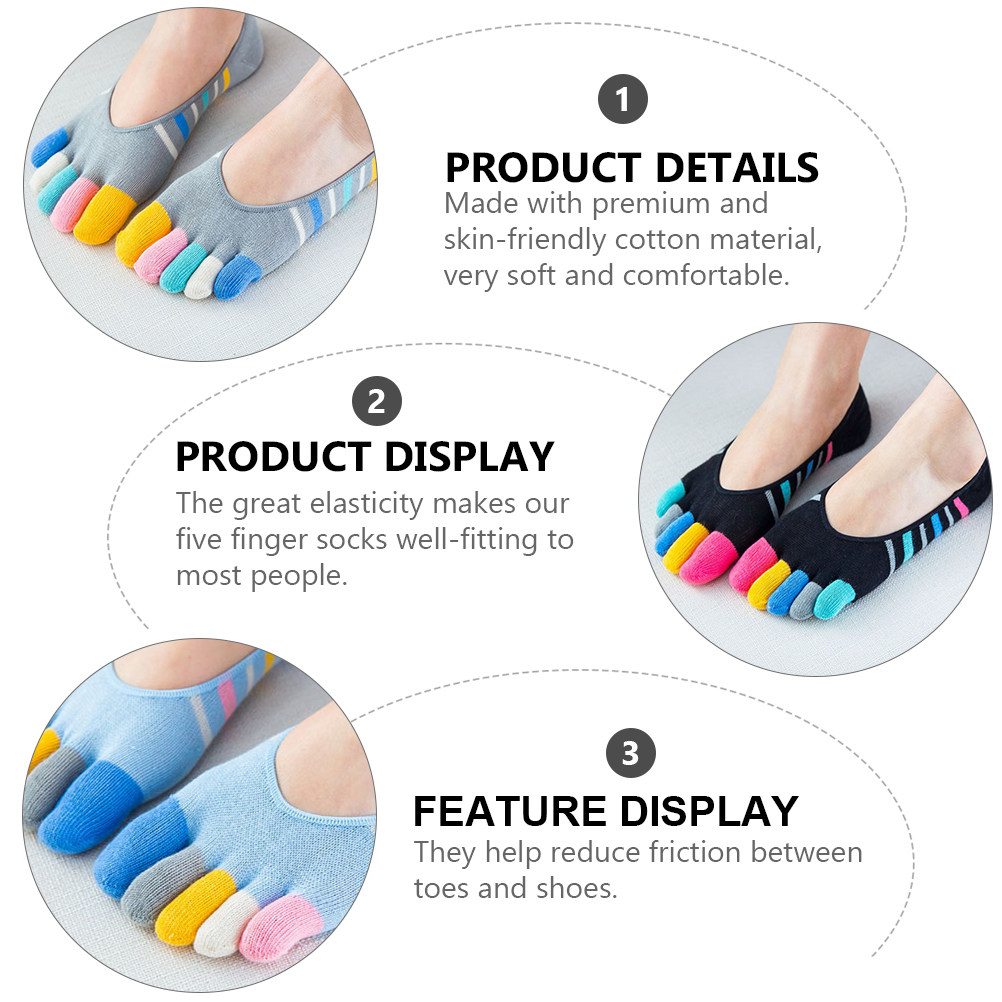 5Pairs Women Finger Toe Socks  - Invisibility Sock Loafer incelemesi ve fiyatı