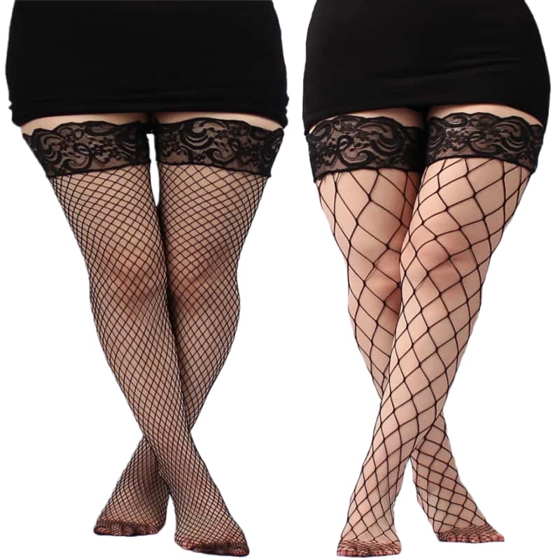 FREEAUCE Plus Size Hollow Mesh - Thigh High Sock Stay Up incelemesi ve fiyatı